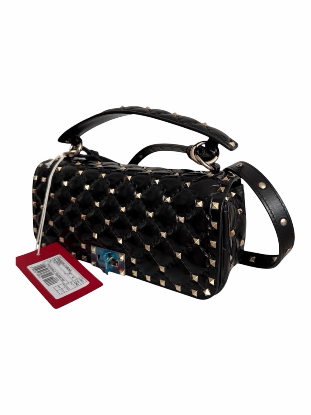 Valentino Garavani Black Studded Leather Bag